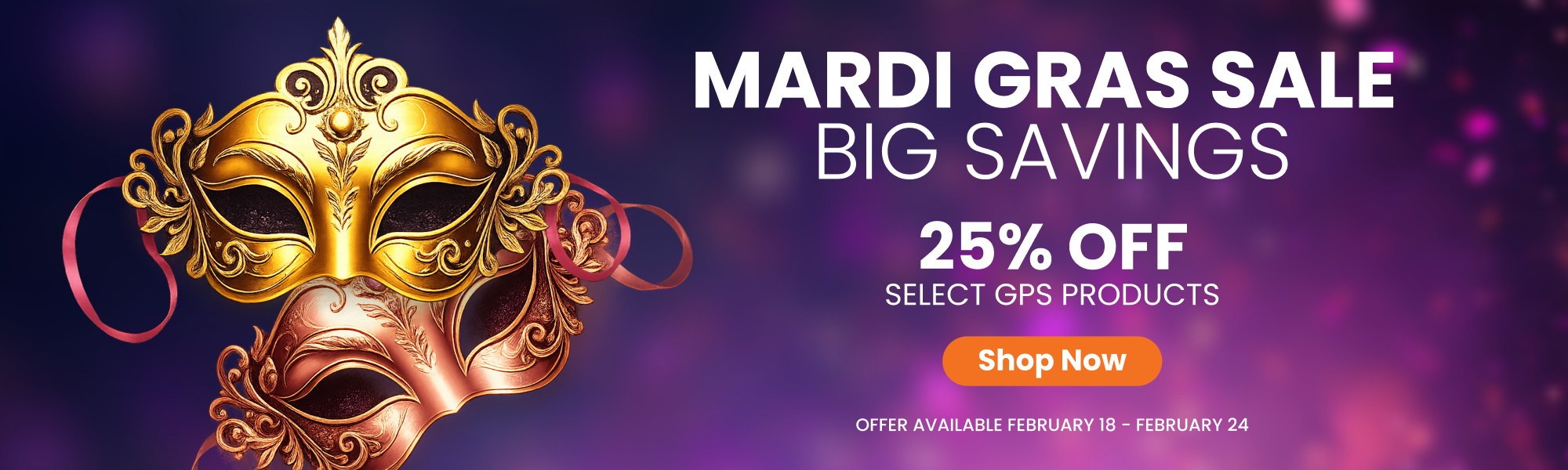 Get 25% off on Selected GPS Products - banner