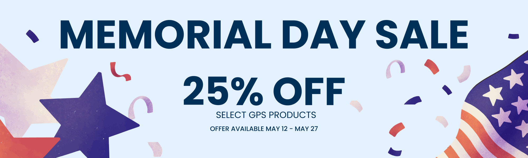 Get 25% off on Selected GPS Products - banner