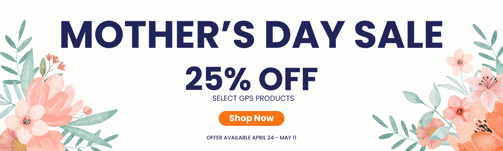 Get 25% off on Selected GPS Products - banner
