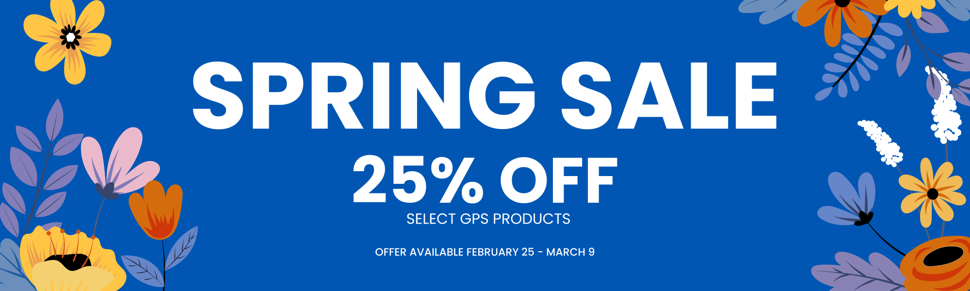 Get 25% off on Selected GPS Products - banner