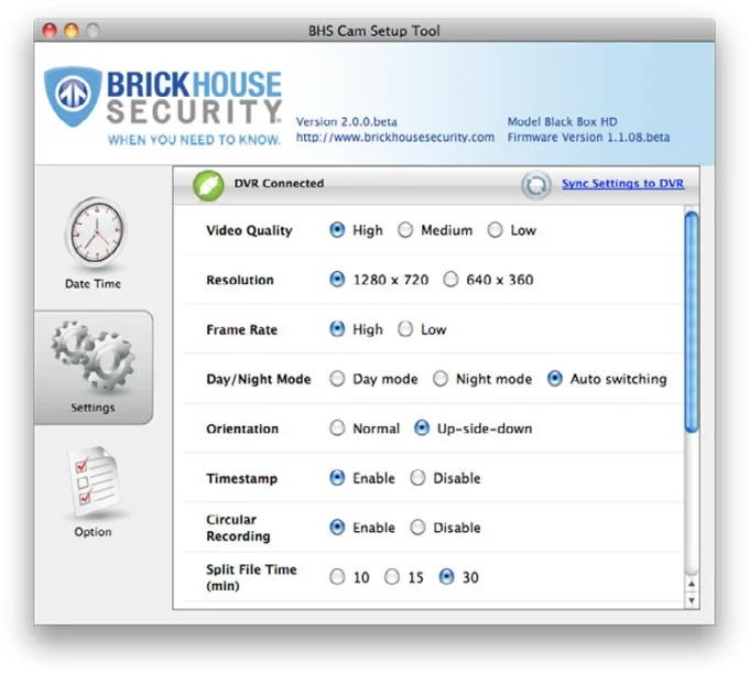 Support New BHS Cam Setup Tool BrickHouse Security