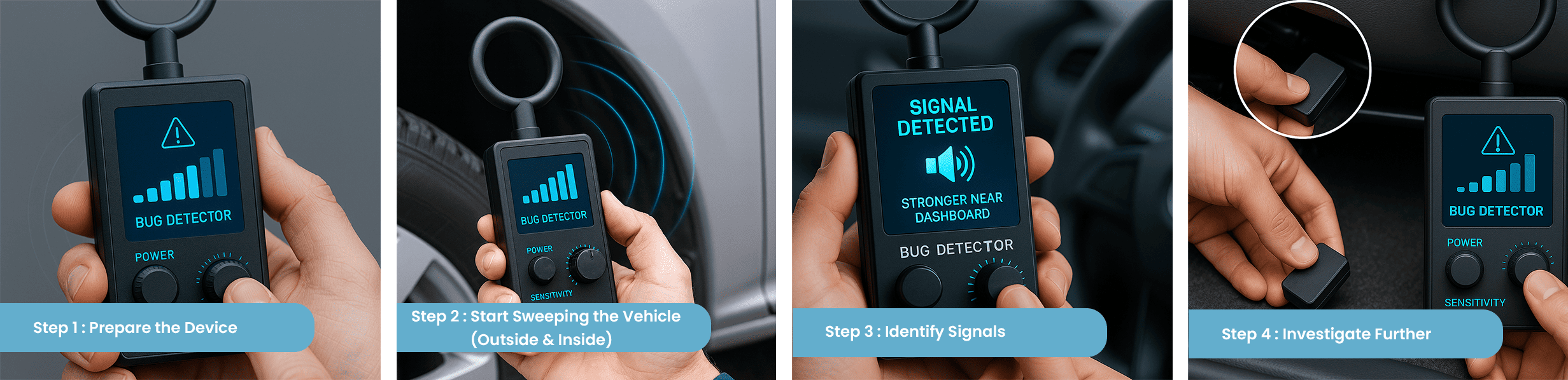 Steps to Detect a GPS Tracker