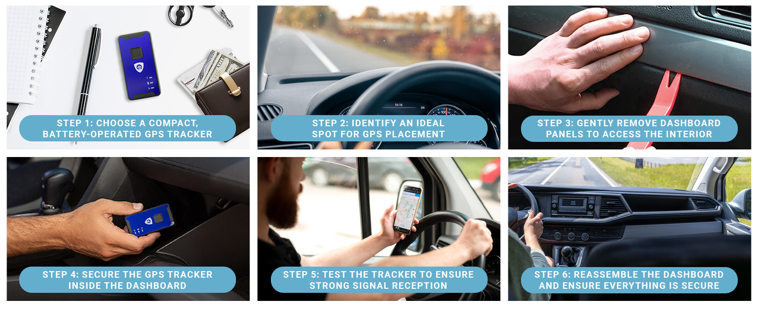 How to hide a GPS tracker inside the dashboard