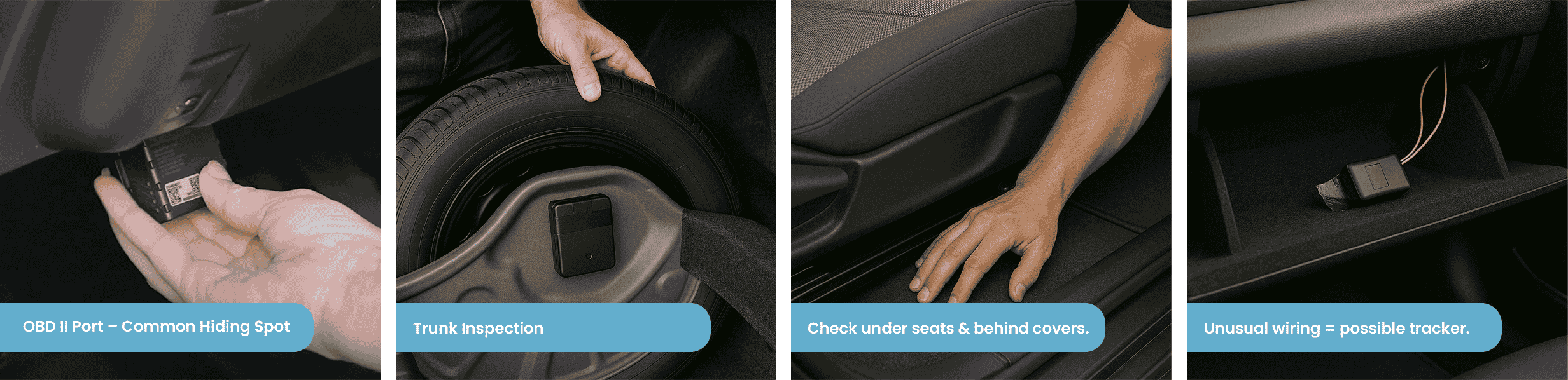 How to find a GPS tracker by Inspecting the Interior